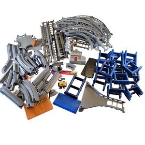 Vintage Silverlit X-Trek Slot Car Track Lot,  Incomplete Parts Track Accessories